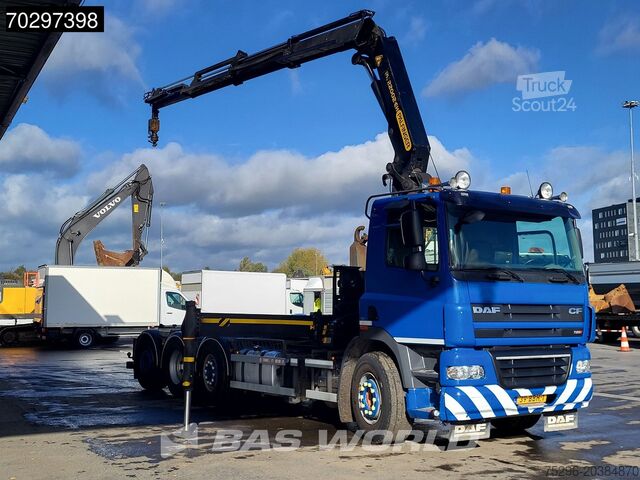 Containertransport (haakarmsysteem) DAF CF85.410 FAQ CF85 8X2 Palfinger PK22002 EH Kran...