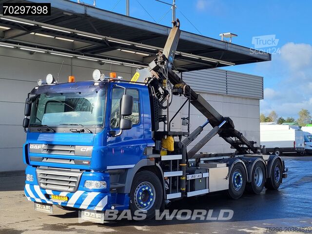 Containertransport (haakarmsysteem) DAF CF85.410 FAQ CF85 8X2 Palfinger PK22002 EH Kran...
