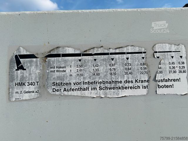 Кран, монтиран на камион MERCEDES-BENZ 2632 HMK Dachdeckerkran 6x6