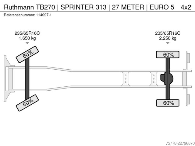 Подемна платформа Ruthmann TB270 | SPRINTER 313 | 27 METER | EURO 5