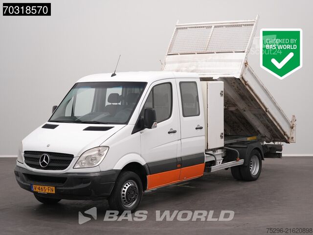 Platforma ładunkowa Mercedes Sprinter 513 CDI Dubbel Cabine Kipper met Kist ...