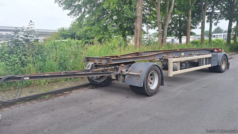 Konténerszállítás Hüffermann HSA 1870 Abrollanhänger