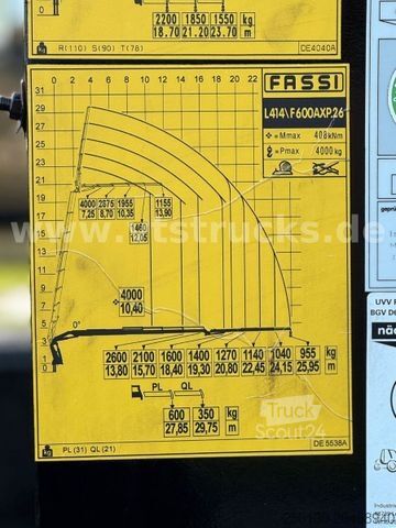 Autožeriav MERCEDES-BENZ Actros MP3 2650 6x4 Fassi F600