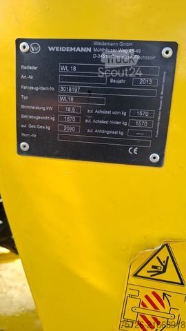 Koparko-ładowarka WACKER WL 18/20 org 1650 Std gute Bereifung Top Zustand