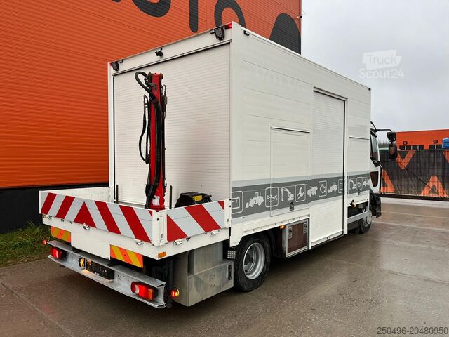 Corps ouvert Renault D12 4x2 WORKSHOP ON WHEELS / FASSI M30A.13 / B...