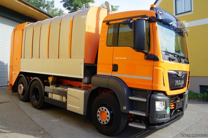 Smetiarsko vozilo MAN TGS 26.320 BL 6x2-2 / MUT FAUN Rotopress / ZOELLER / Euro 6