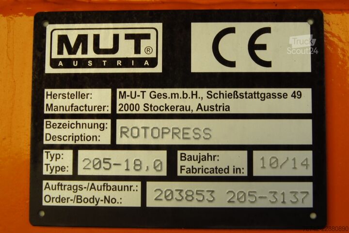 Smetiarsko vozilo MAN TGS 26.320 BL 6x2-2 / MUT FAUN Rotopress / ZOELLER / Euro 6