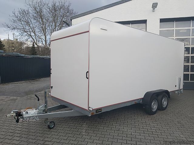 Pardavimo priekaba trailershop 3500kg Koffer 550x200x210cm Werkstatt Transport