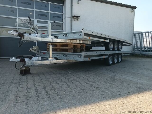 Rimorchio per auto HULCO Carax Tridem 3500kg 540 Aluboden geneigt