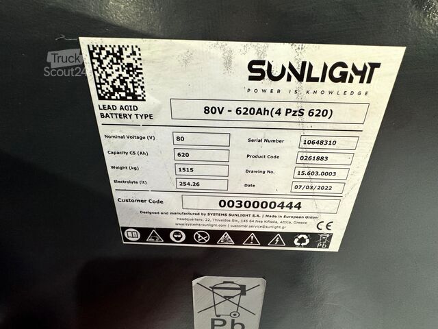 Batterie 2022 S+UVV 09/2027 Linde E 30/600H