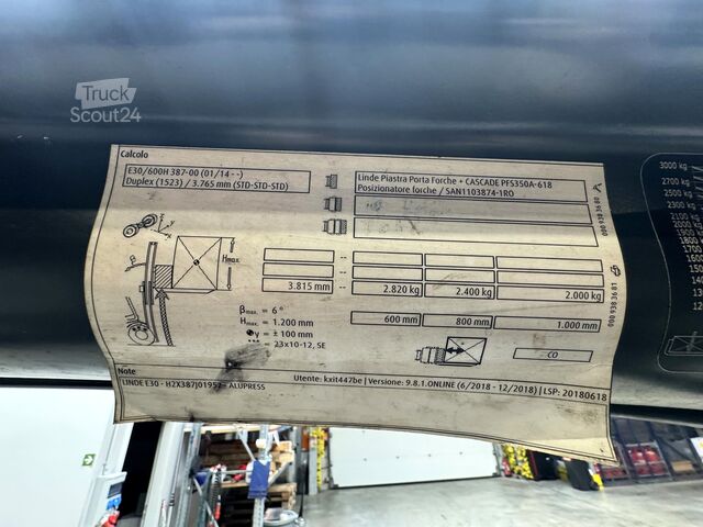 Batterie 2022 S+UVV 09/2027 Linde E 30/600H