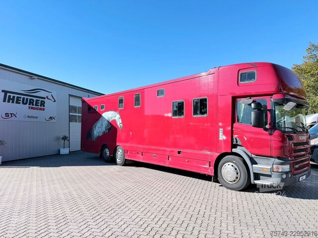 Boskapsbil SCANIA P320 EHC Aufbau 6-7 Pferde Wohnung