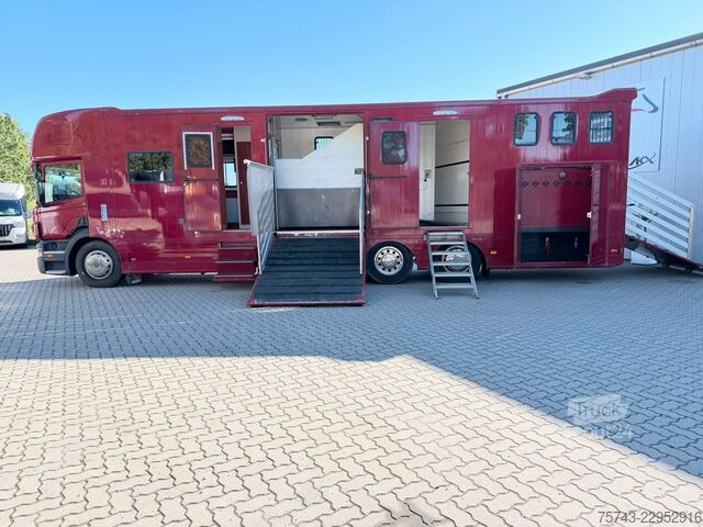 Boskapsbil SCANIA P320 EHC Aufbau 6-7 Pferde Wohnung