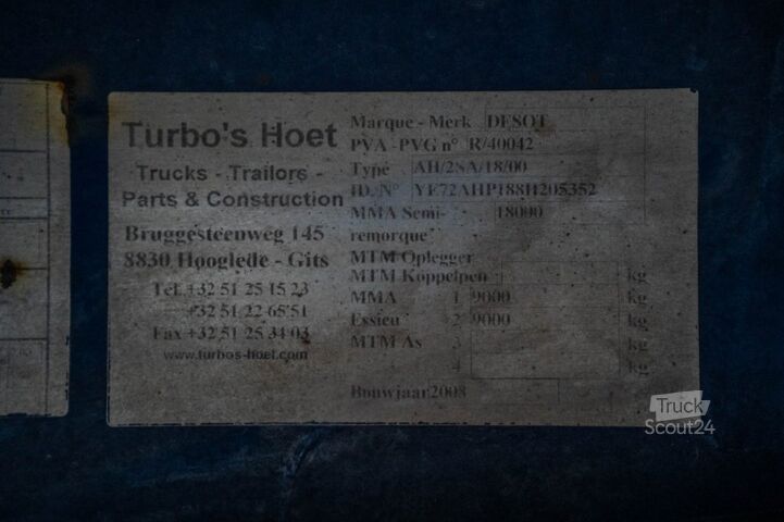 Lasteplattform DESOT AANHANGWAGEN - 18 TON