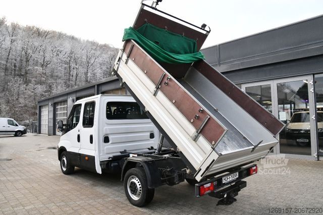 Tippbil skåpbil IVECO Daily 35S140 DoKa Dreiseitenkipper RWD AHK