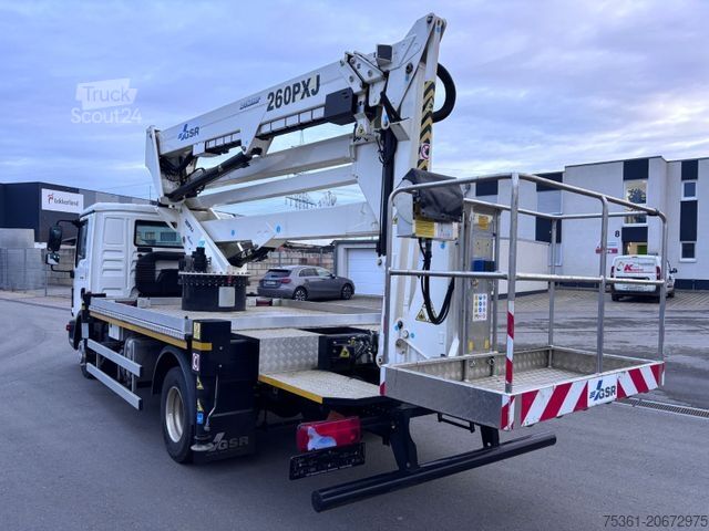 Arbetsplattform lastbil MAN TGL 8.180 GSR Gelenkteleskop 26 Meter