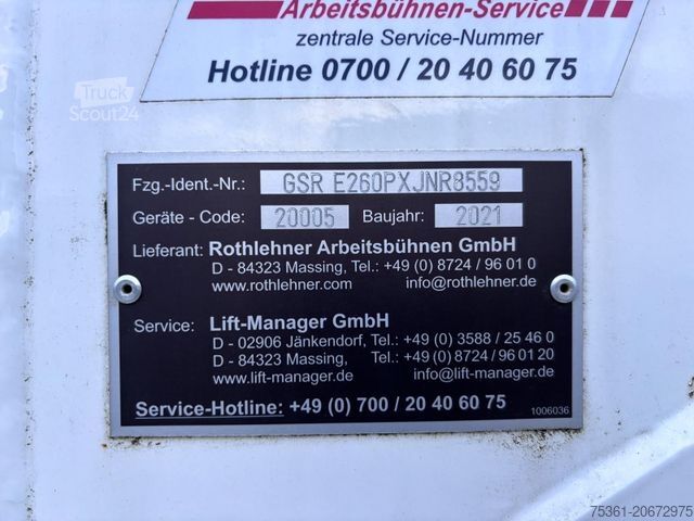 Arbetsplattform lastbil MAN TGL 8.180 GSR Gelenkteleskop 26 Meter