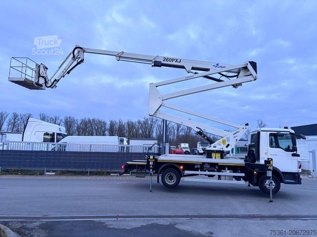 Arbetsplattform lastbil MAN TGL 8.180 GSR Gelenkteleskop 26 Meter