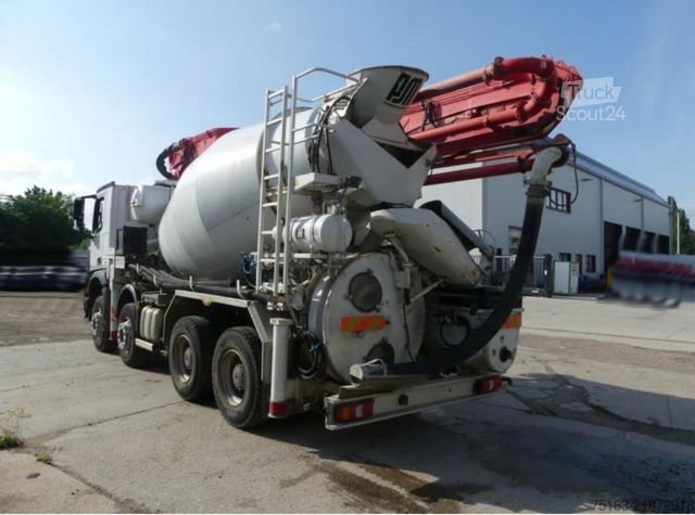 Betona maisītājmašīna kravas automašīna MERCEDES-BENZ Arocs 3243 8x4 Pumi Putzmeister deutsch top