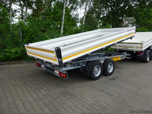 Tipper trailer Möslein TTD 11 Weiß  neuer Tandem 3- Seitenkipper Tieflader-- Neufahrzeug --