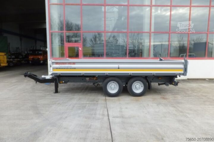 Tipper trailer Möslein TTD 11 Weiß  neuer Tandem 3- Seitenkipper Tieflader-- Neufahrzeug --