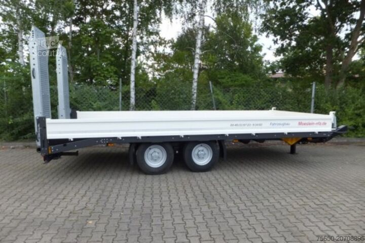 Low loader trailer Möslein TTT 11- 6,28 Weiß Neuer Tandemtieflader