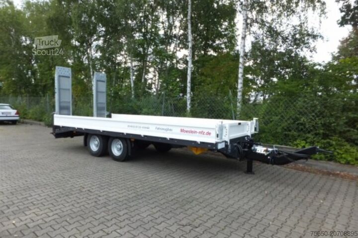 Low loader trailer Möslein TTT 11- 6,28 Weiß Neuer Tandemtieflader