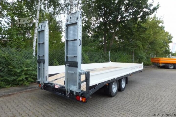 Low loader trailer Möslein TTT 11- 6,28 Weiß Neuer Tandemtieflader
