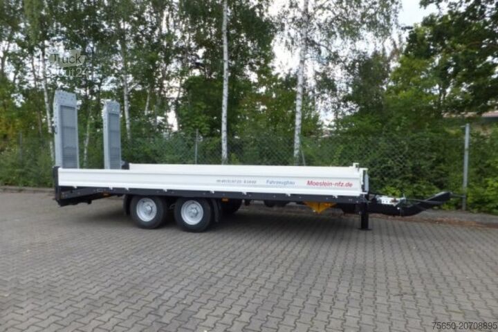 Low loader trailer Möslein TTT 11- 6,28 Weiß Neuer Tandemtieflader