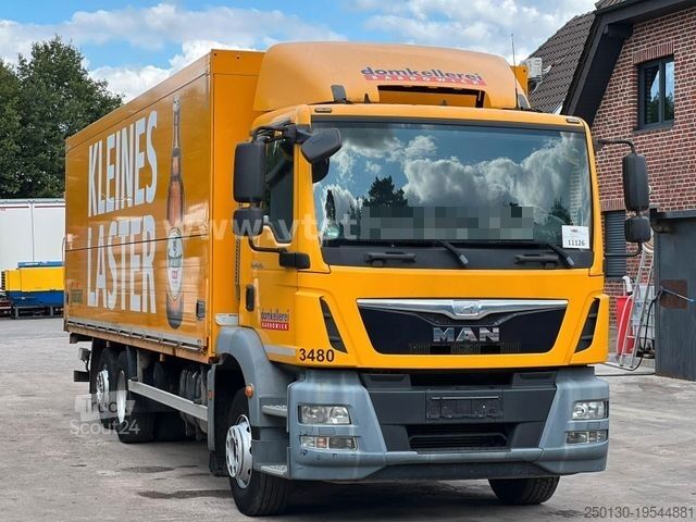 Samochód do przewozu napojów MAN TGM 22.250 Getränkewagen mit Ladebordwand Euro6