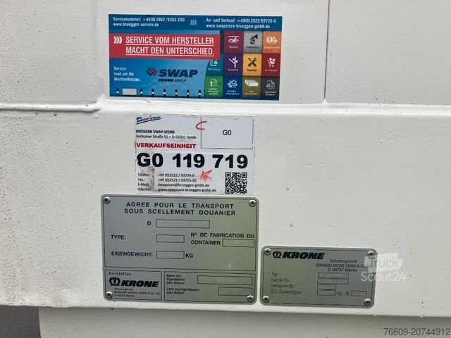 Wissellaadbak oplegger KRONE Wechselbrücke Koffer