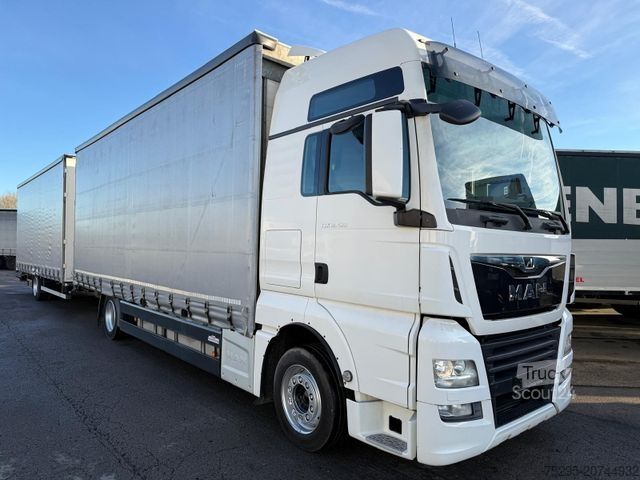 Autocarro con pianale e telone MAN TGX 18.420 XXL Jumbo Kompl 120m³ TÜVneu Retarder