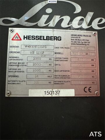 Chariot élévateur à fourche Linde T20 SP Pallet Truck