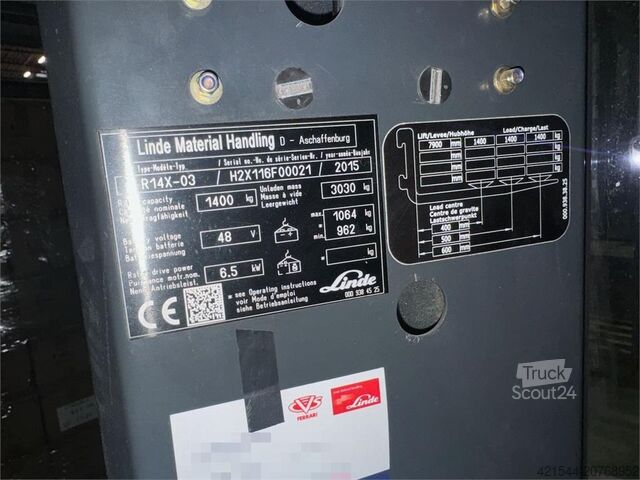 Chariot élévateur à fourche Linde R14X-03 Reach Truck