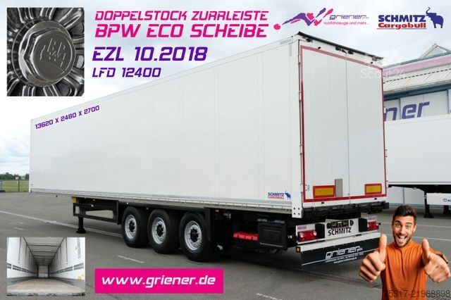 Semirimorchio furgonato SCHMITZ CARGOBULL SKO 24/ DOPPELSTOCK /LASI 12642 XL /BPW 430 mm