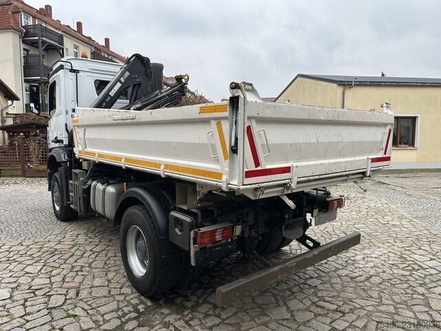 Camion-benne tricar mercedes-benz 1833 AK 4x4 Arocs Hiab Kran Funk AHK