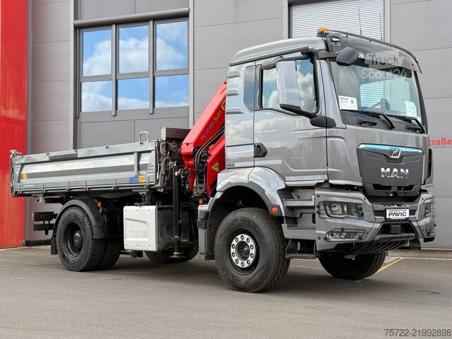 3 pusių savivartis MAN TGS 18.440 4x2 BL MEILLER Krankipper Palfinger