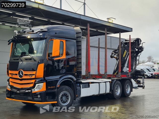 Transporter drewna Mercedes Actros 3353 6X4 Palfinger Epsilon M12Z woodcran...