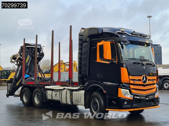 Transporter drewna Mercedes Actros 3353 6X4 Palfinger Epsilon M12Z woodcran...