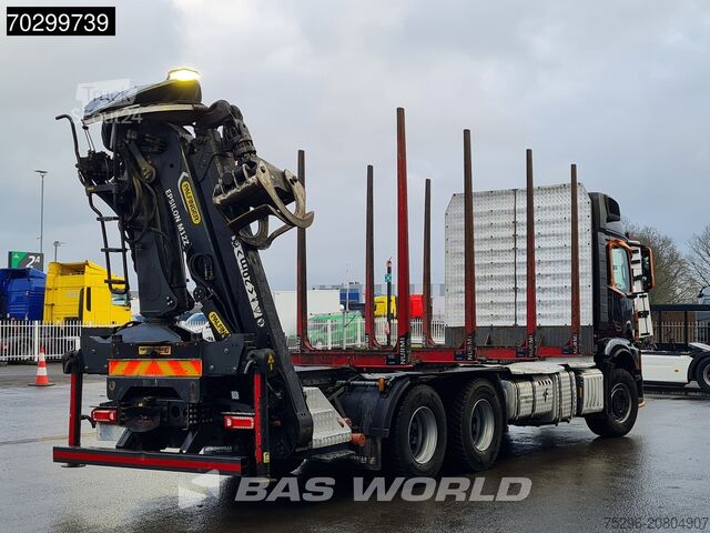 Transporter drewna Mercedes Actros 3353 6X4 Palfinger Epsilon M12Z woodcran...