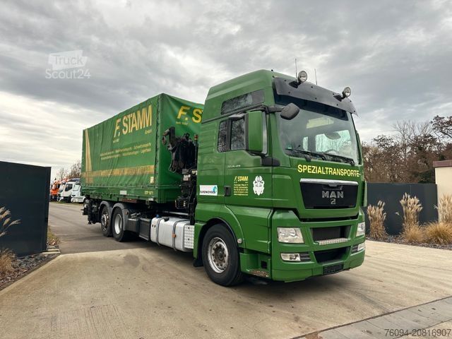 Lastebil med utskiftbar overbygning MAN TGS 26.480 Kran 25m, Wechselpritsche , Container