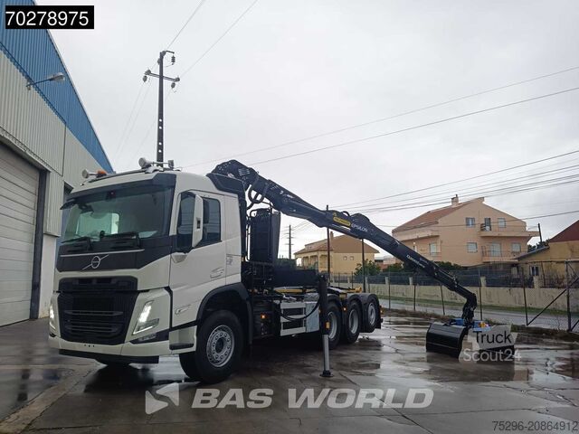 Containertransport (haakarmsysteem) Volvo FM 460 8X4 NEW! Palfinger Q200Z95TR HPLS Crane ...