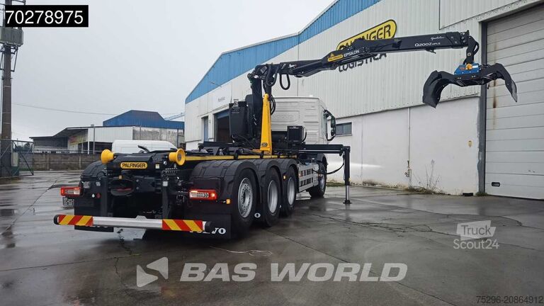 Containertransport (haakarmsysteem) Volvo FM 460 8X4 NEW! Palfinger Q200Z95TR HPLS Crane ...