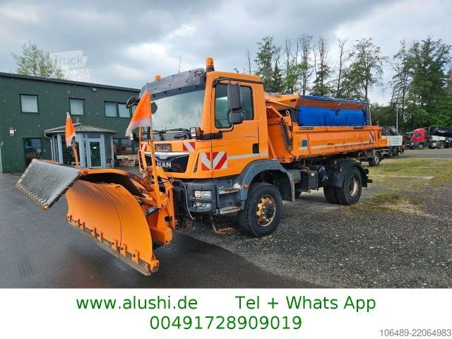 Camión volquete trilateral MAN TGM 18.290 4X4 Meiler Kipper Winterdienst