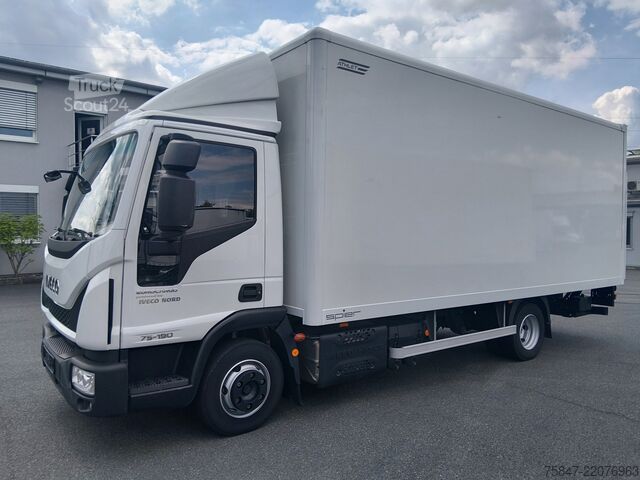 Vrachtwagen met bakwagen Iveco EuroCargo ML 75 E 19/P LBW Rückfahrkamer