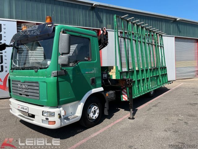 Fourgon pick-up MAN TGL 8.180*Hiab-Kran*Glastransport*Klima