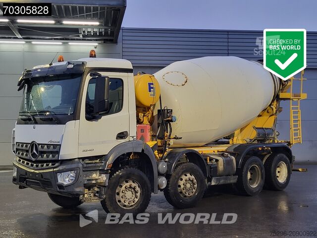 Mixer Mercedes Arocs 3240 8X4 9m3 mixer Steelsuspension Automa...