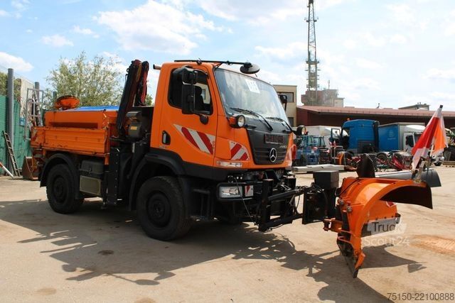 Driezijdige kipper UNIMOG 405/70 - U20 4x4 WINTERDIENST - KRAN Nr.: 615