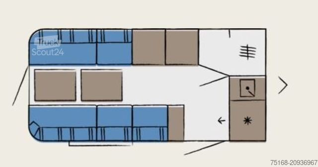 Caravane HOBBY Beachy 450 Modell 2026 / 1200 kg