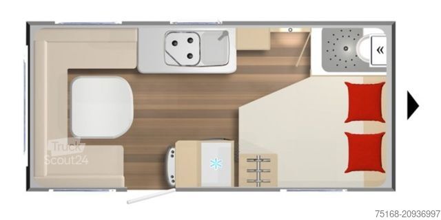 Caravana BÜRSTNER Premio 455 TS 1600 kg / Duschpaket / Black Fores